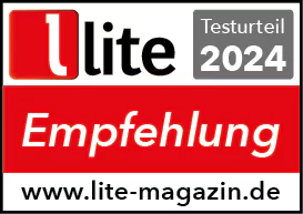 lite Magazin Empfehlung-Testsiegel CREAKTIV Audio 1 im Test bei lite magazin